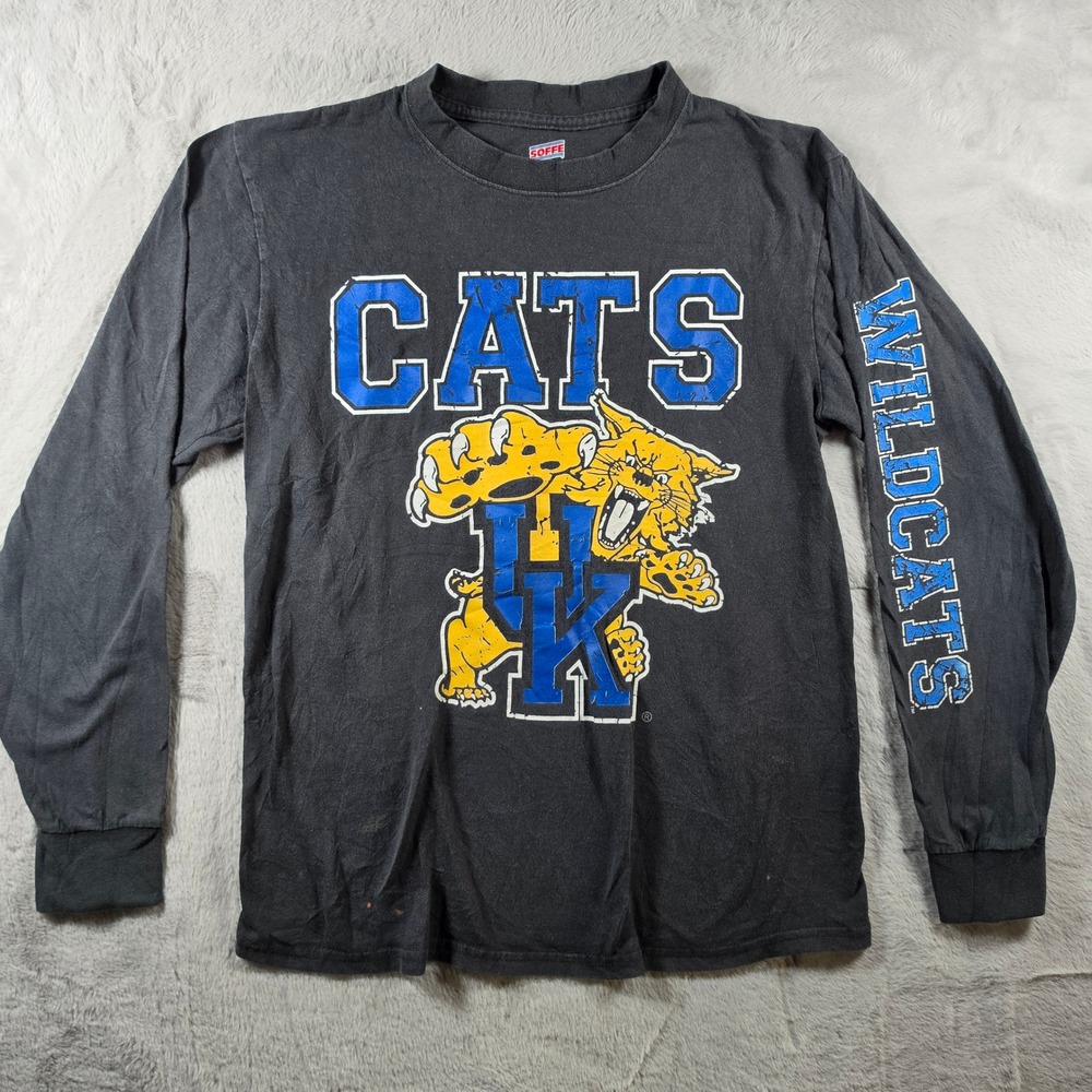 Vintage‎ Soffe Kentucky Wildcats Shirt Mens Medium Black Long Sleeve Graphic UK